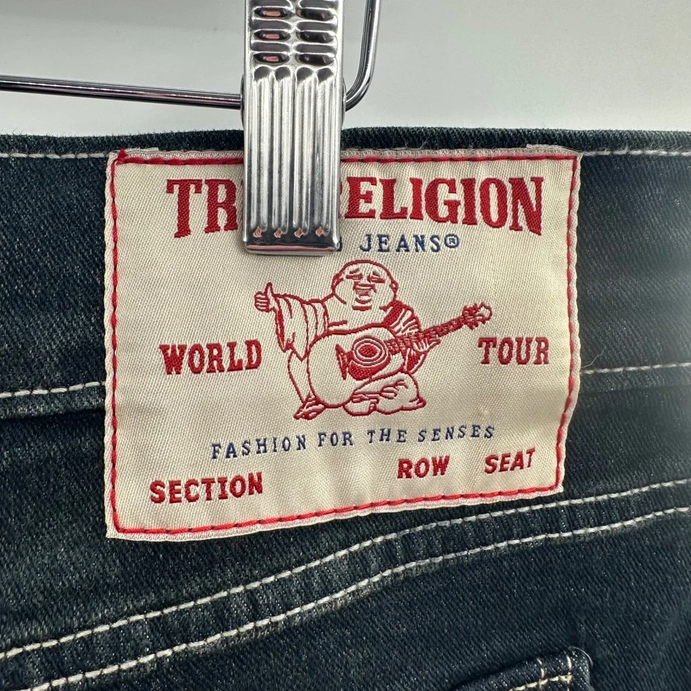 True Religion Geno Relaxed Slim Jeans Dark Eclipse Blue Wash 36x32 NWT 701141